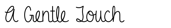 A Gentle Touch font preview